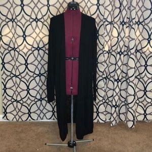 Long black cardigan